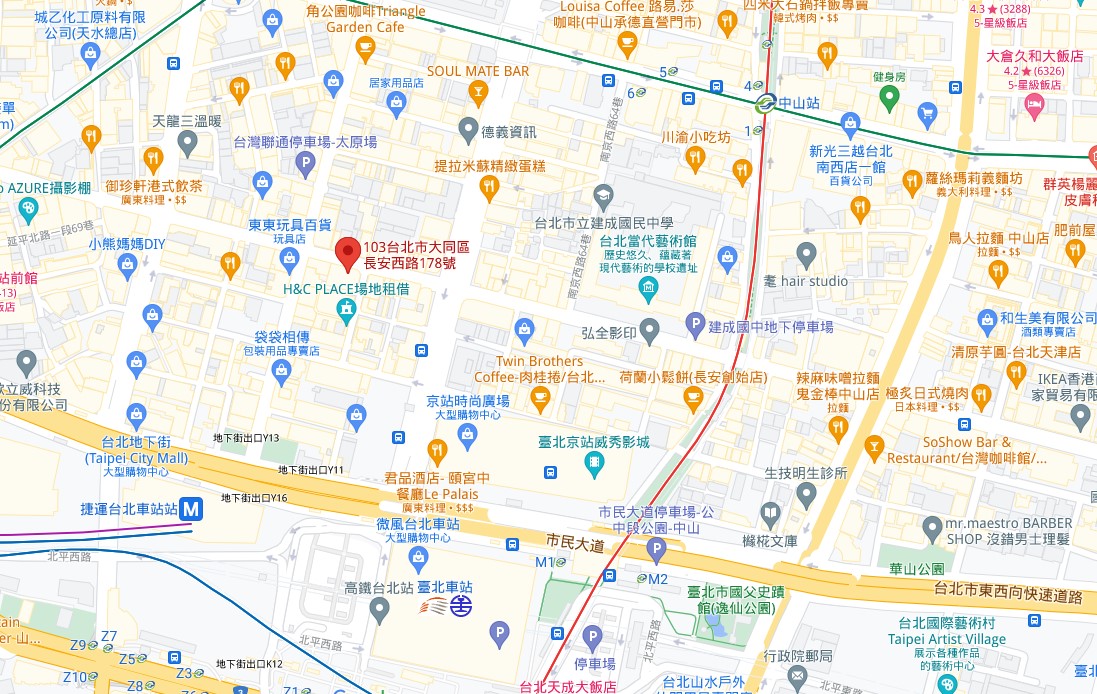 A021-台北市大同區長安西路178號地圖